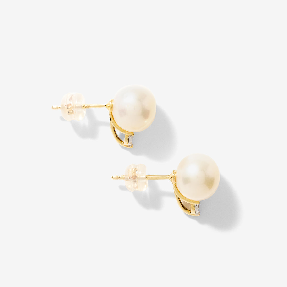 Pearl Stud Earrings in 10K Yellow Gold