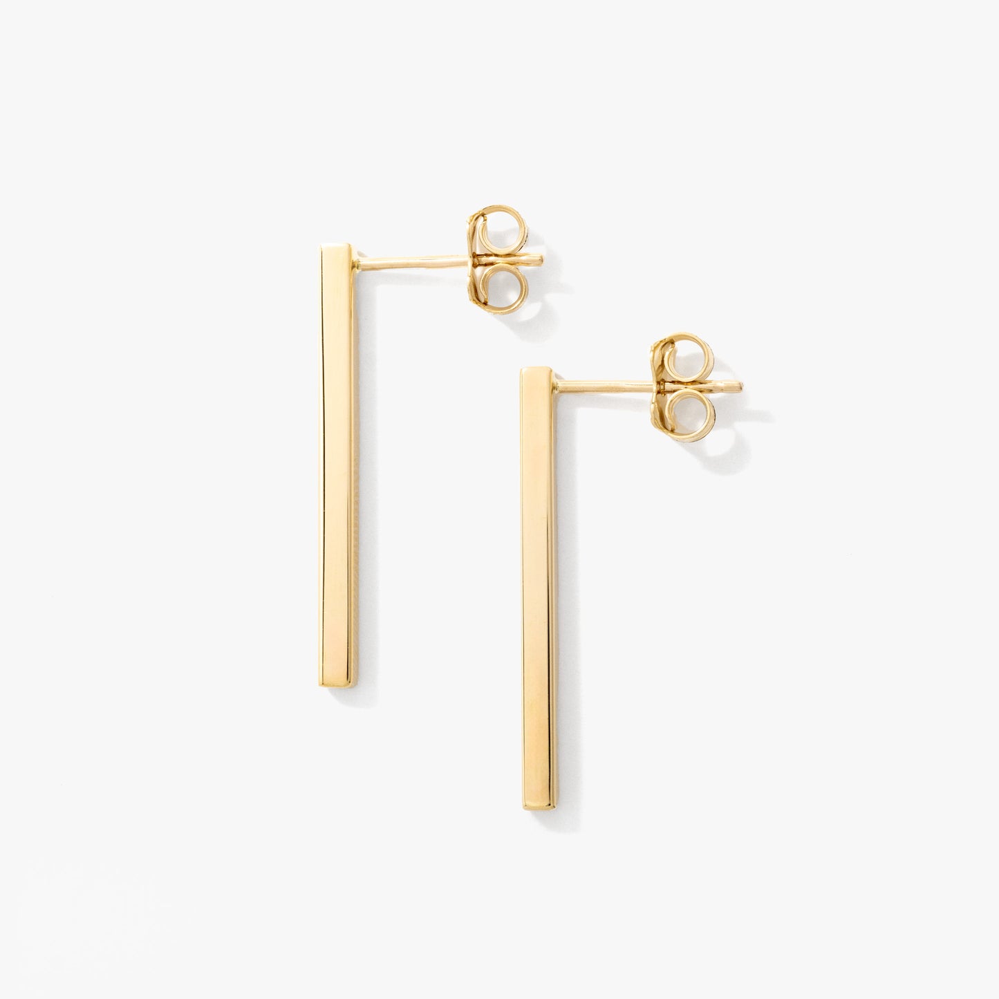 Bar Stud Earrings in 10K Yellow Gold