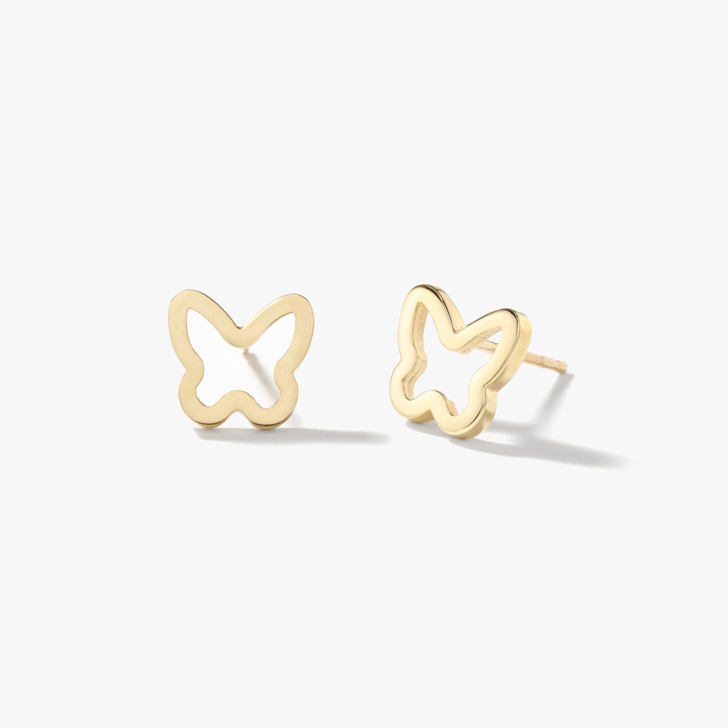 Butterfly Stud Earrings in 10K Yellow Gold