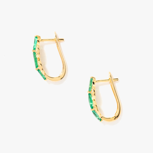 Emerald Earrings in 10 Yellow Gold