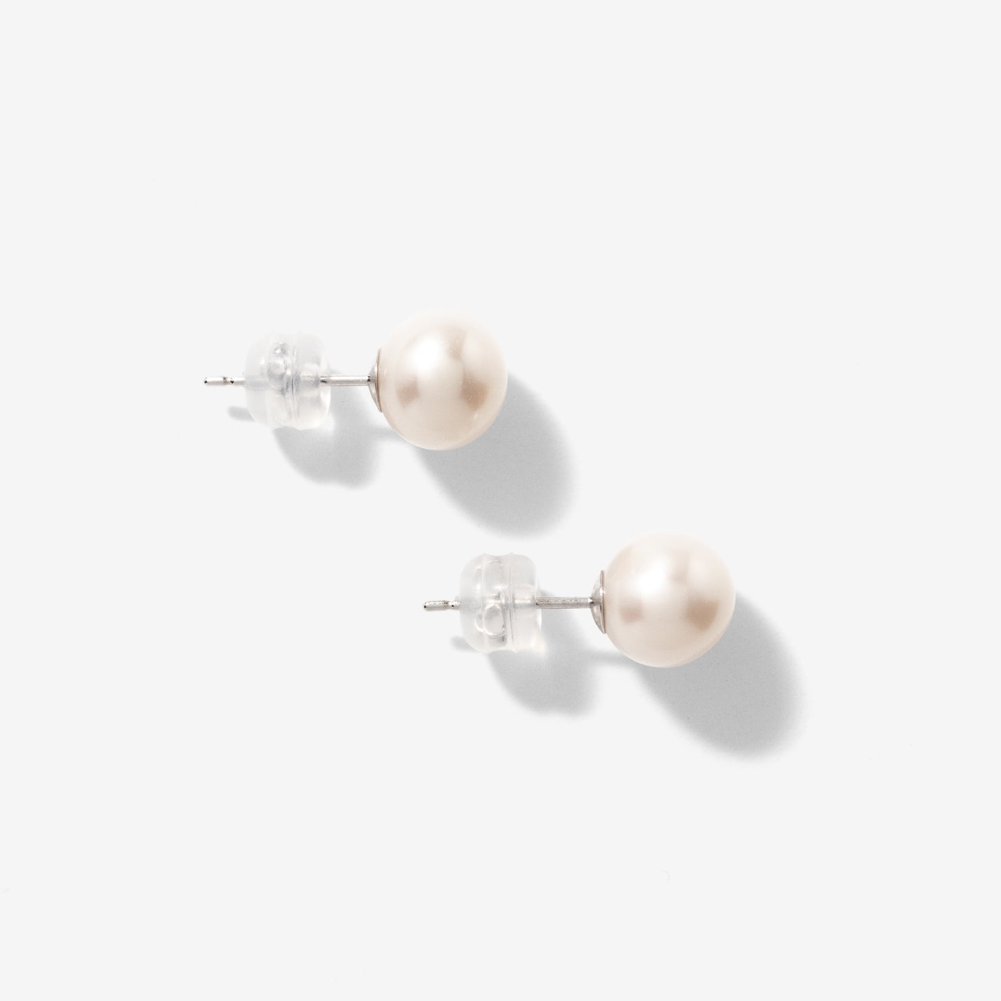 7-7.5mm Pearl Stud Earrings in 14K White Gold