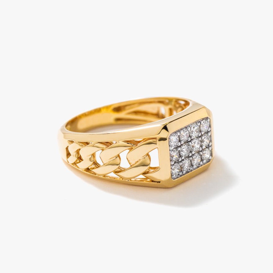 Men's Diamond Ring in 10K Yellow Gold (0.50 ct tw)