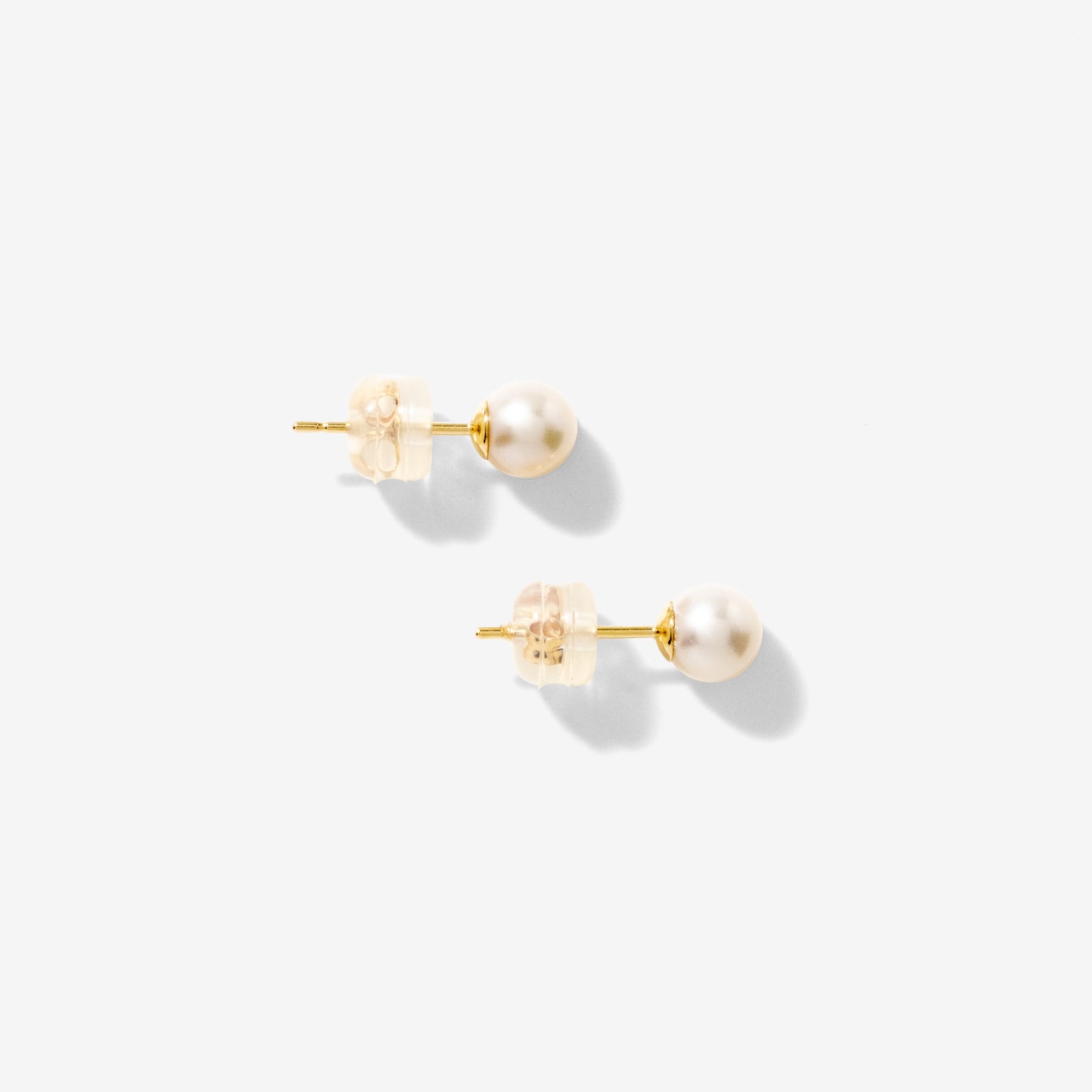 5-5.5mm Pearl Stud Earrings in 14K Yellow Gold