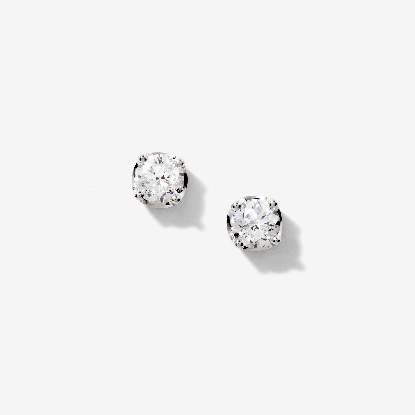 Lab Grown Diamond Stud Earrings in 14K White Gold (2.00 ct tw)
