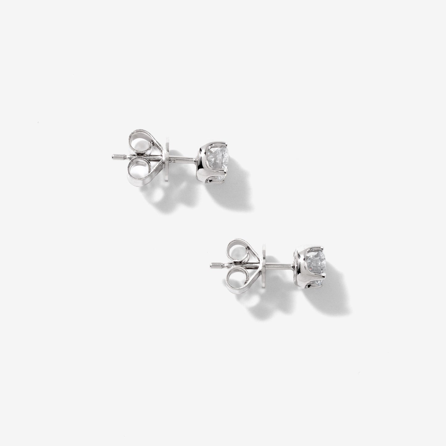 Lab Grown Diamond Stud Earrings in 14K White Gold (0.75 ct tw)