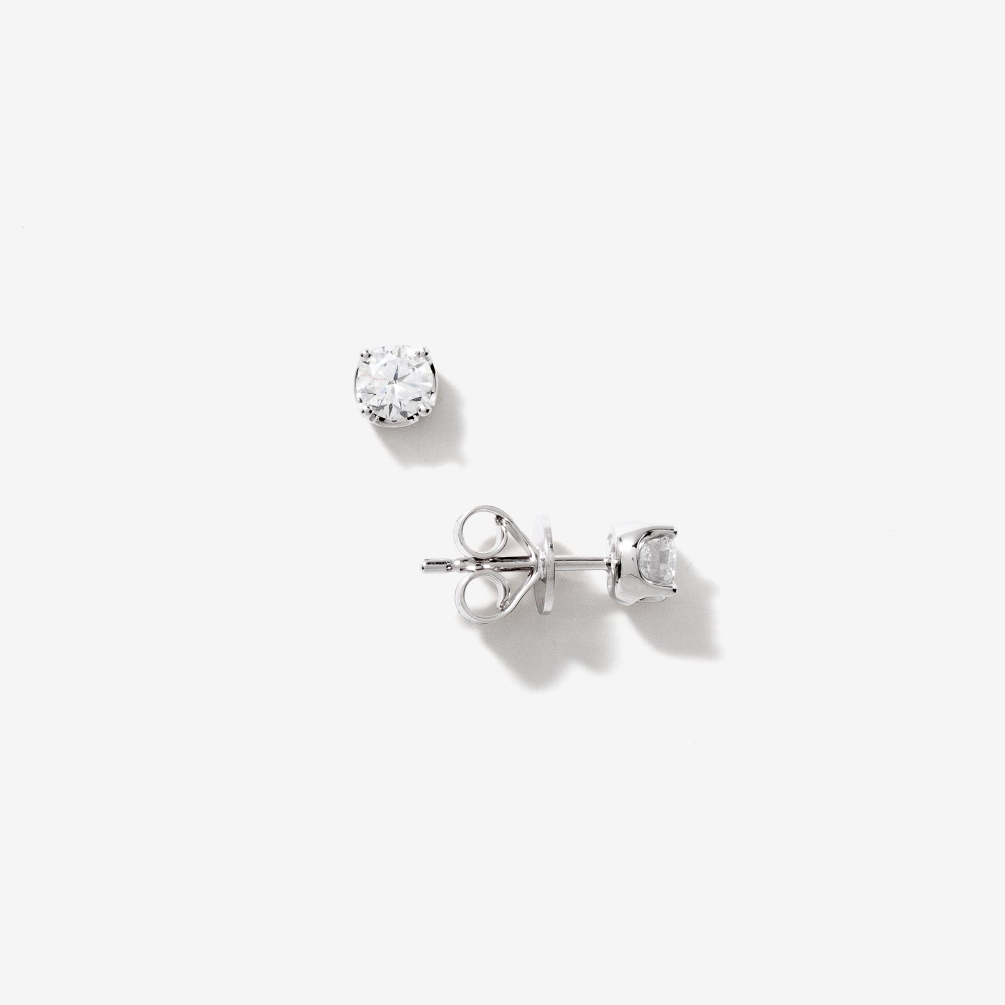 Lab Grown Diamond Stud Earrings in 14K White Gold (0.50 ct tw)