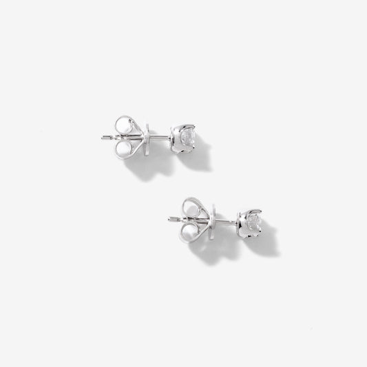 Lab Grown Diamond Stud Earrings in 14K White Gold (0.50 ct tw)