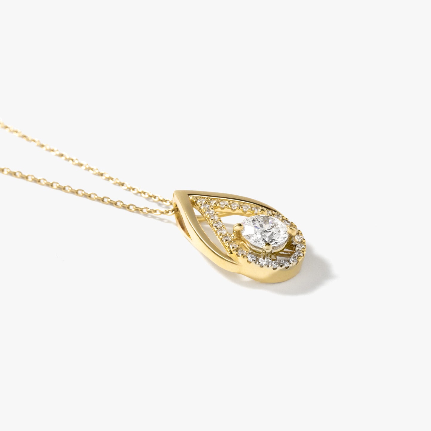 Lab Grown Diamond Necklace in 10K Yellow Gold (0.63 ct tw)