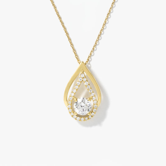 Lab Grown Diamond Necklace in 10K Yellow Gold (0.63 ct tw)
