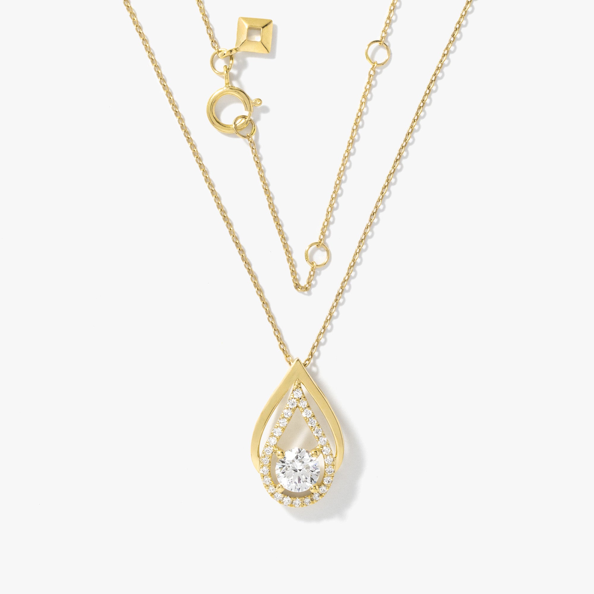 Lab Grown Diamond Necklace in 10K Yellow Gold (0.63 ct tw)