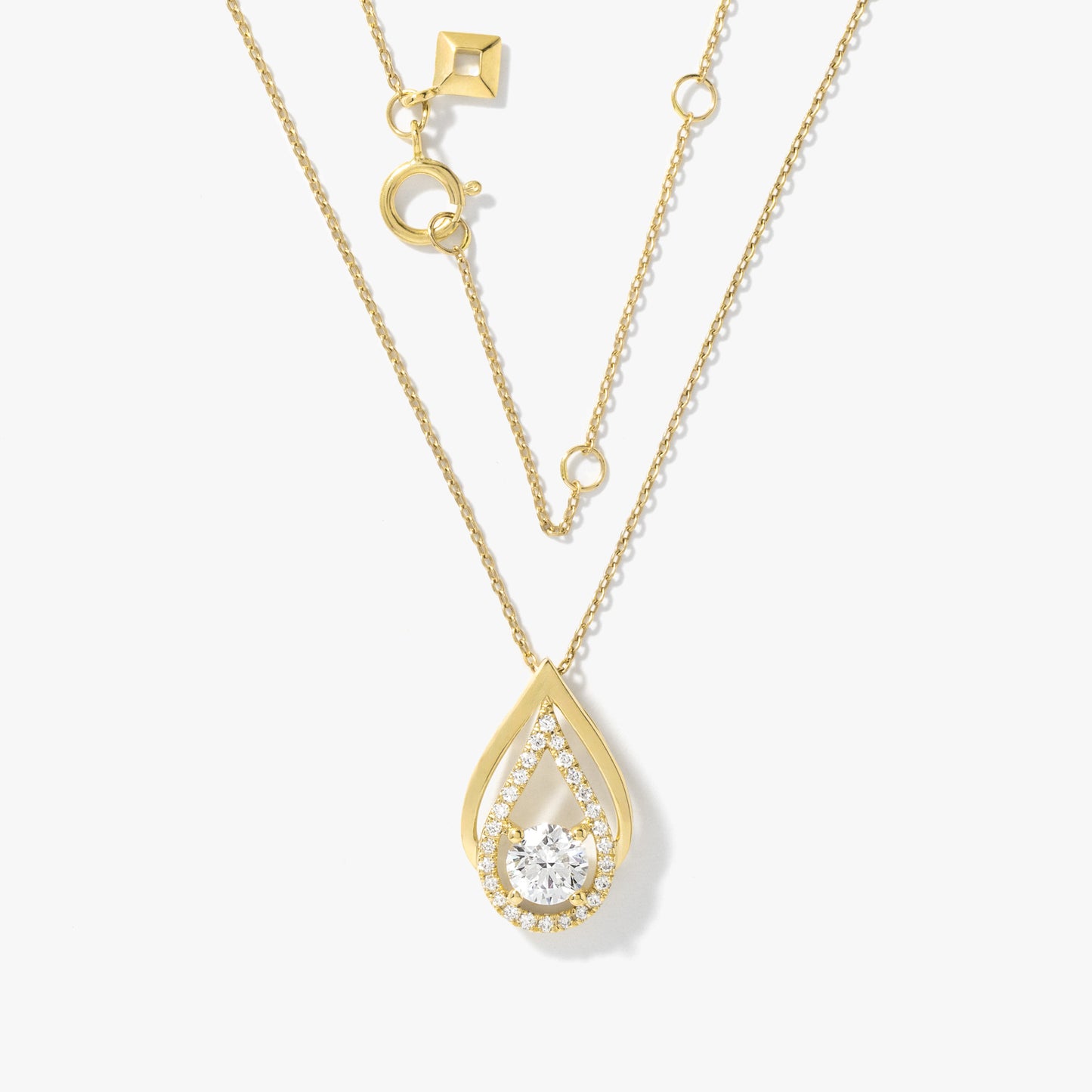 Lab Grown Diamond Necklace in 10K Yellow Gold (0.63 ct tw)