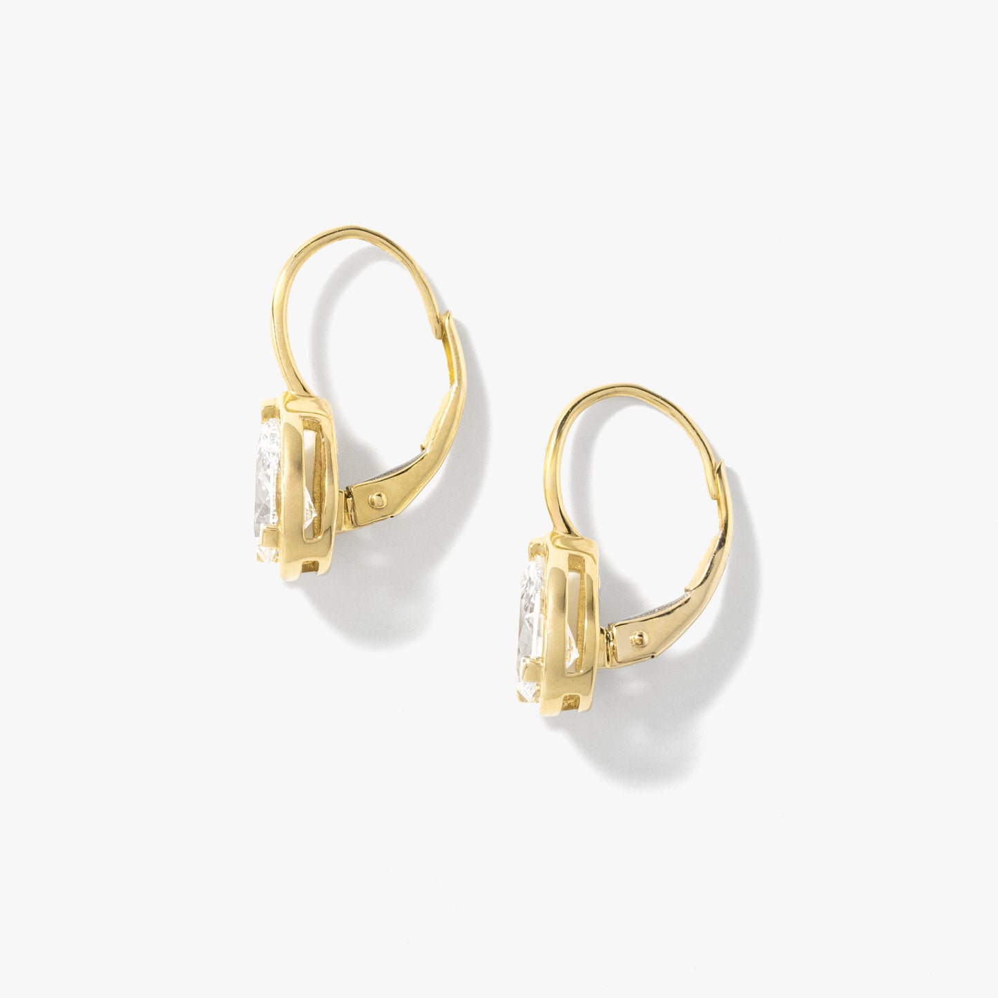 Lab Grown Pear Shape Diamond Earrings in 10K Yellow Gold (1.50 ct tw)