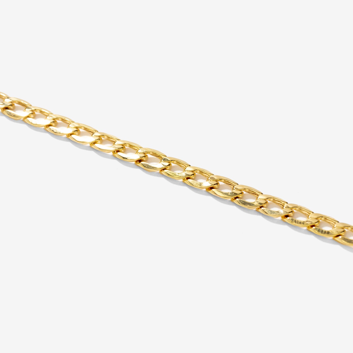 3.9mm Hollow Curb Bracelet in 10K Yellow Gold