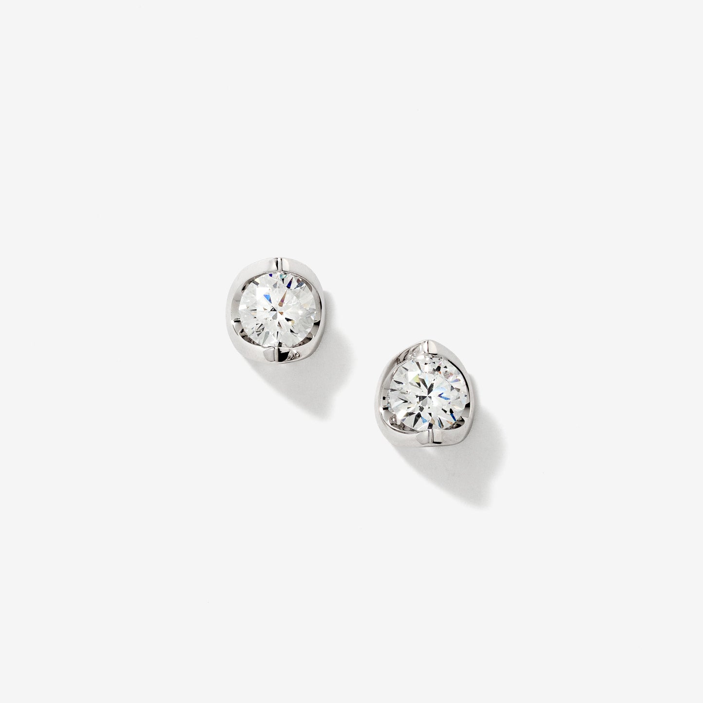 Tension Set Solitaire Lab Grown Diamond Stud Earring (1.50 ct tw)