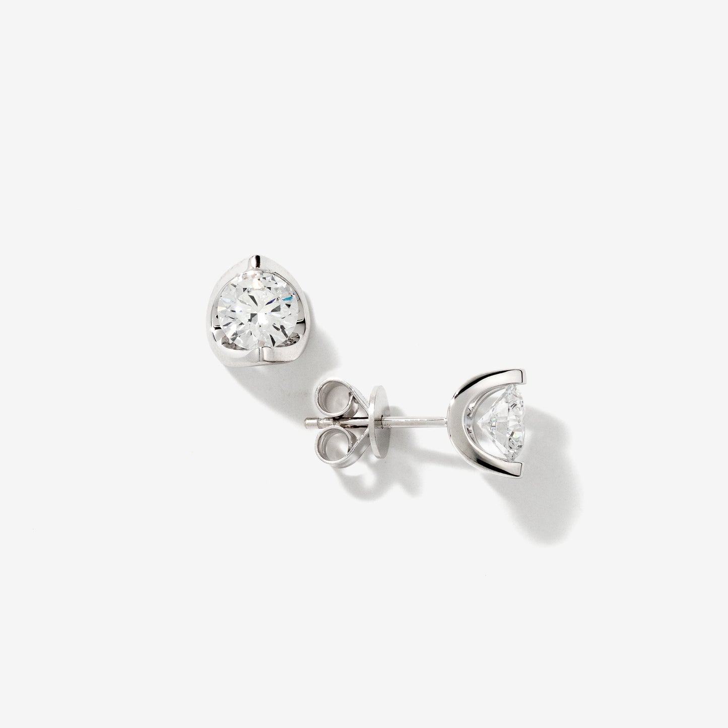 Tension Set Solitaire Lab Grown Diamond Stud Earring (1.50 ct tw)