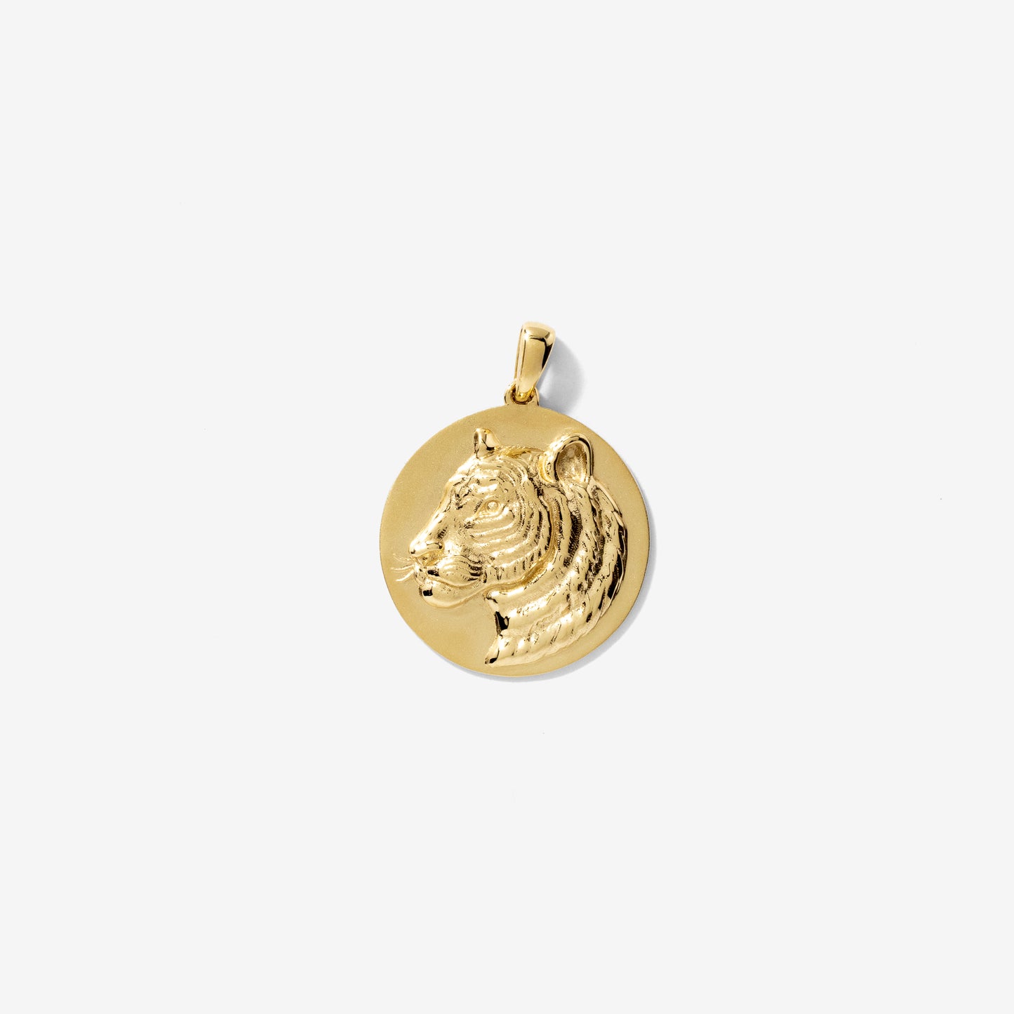 Tiger Pendant in 10K Yellow Gold