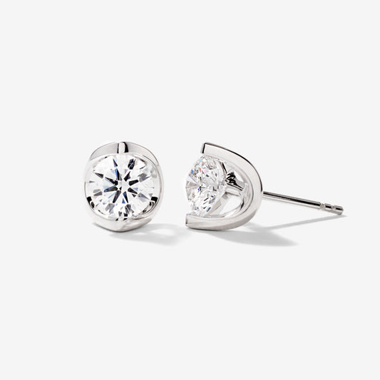 Tension Set Solitaire Lab Grown Diamond Stud Earring (1.50 ct tw)