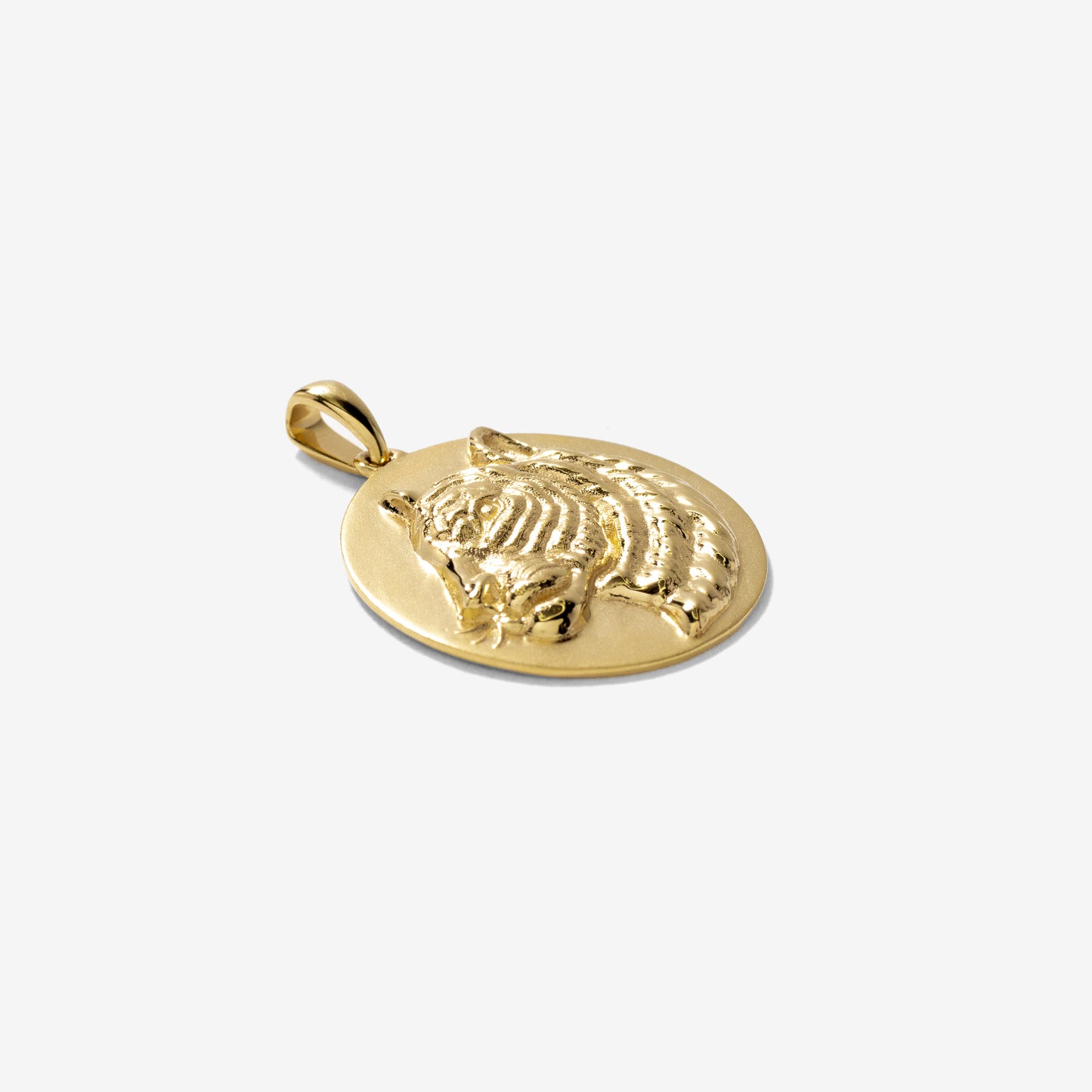 Tiger Pendant in 10K Yellow Gold