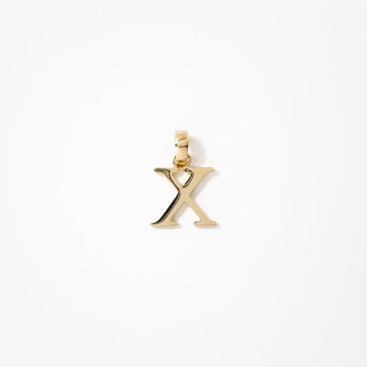 "X" Initial Pendant in 10K Yellow Gold