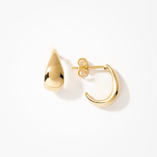 Drop Stud Earrings in 10K Yellow Gold