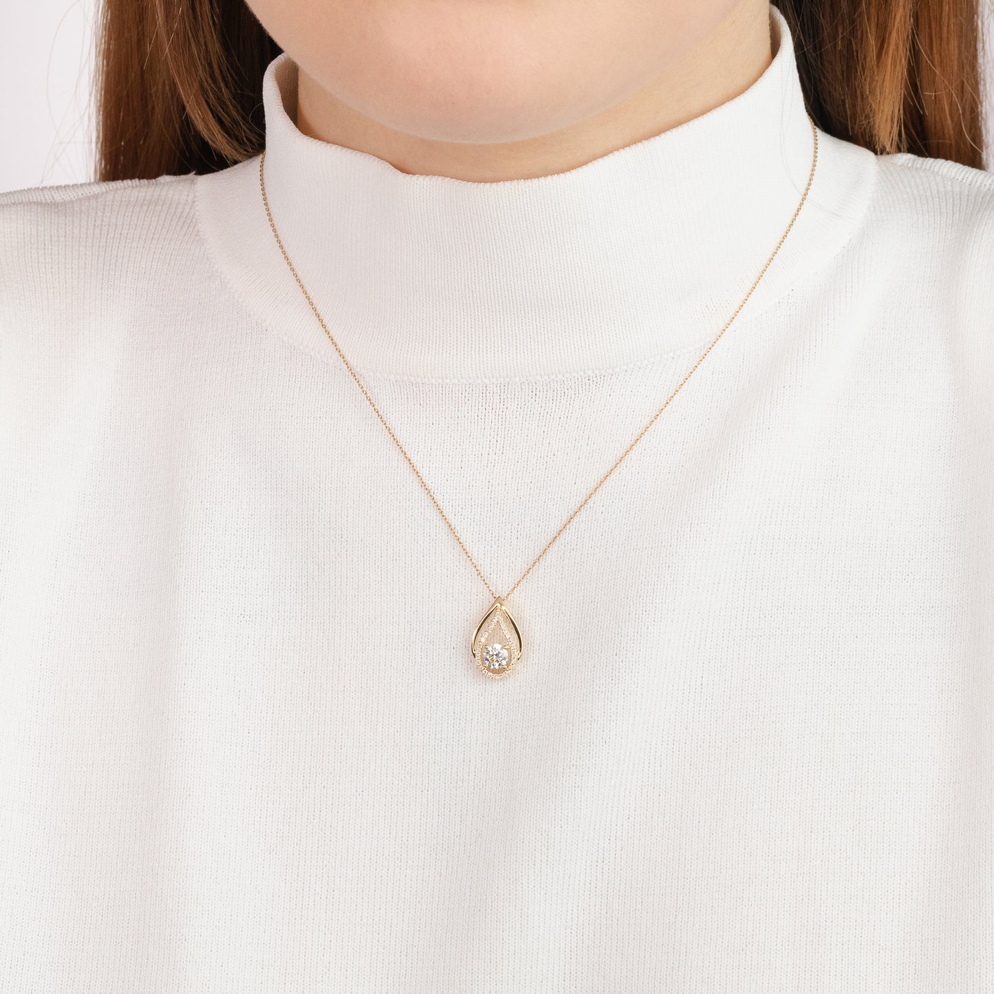 Lab Grown Diamond Necklace in 10K Yellow Gold (0.63 ct tw)