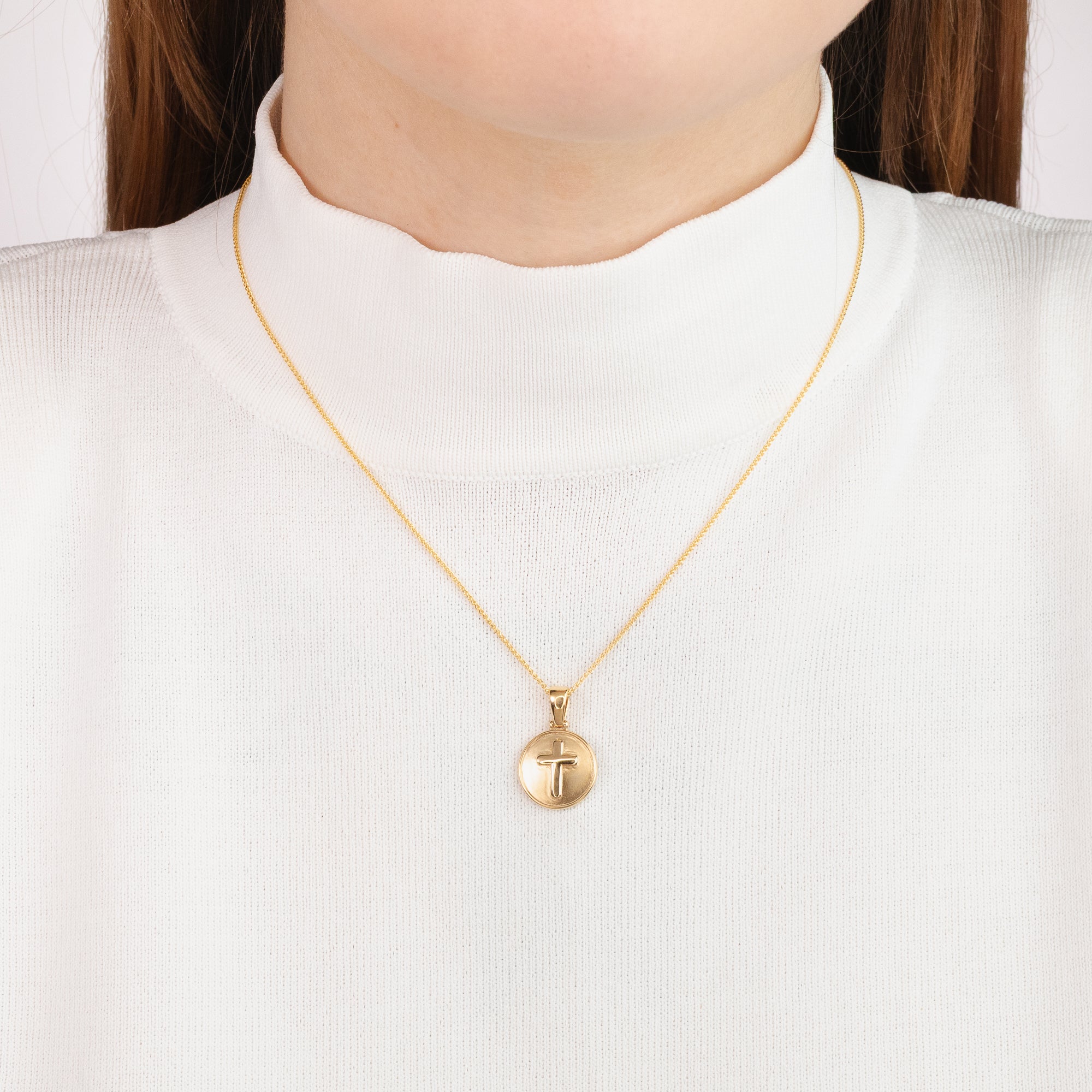 Cross Charm in 10K Yellow Gold