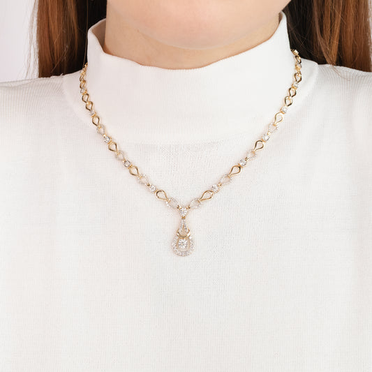 Diamond Drop Necklace in 10K Yellow Gold (2.39 ct tw)