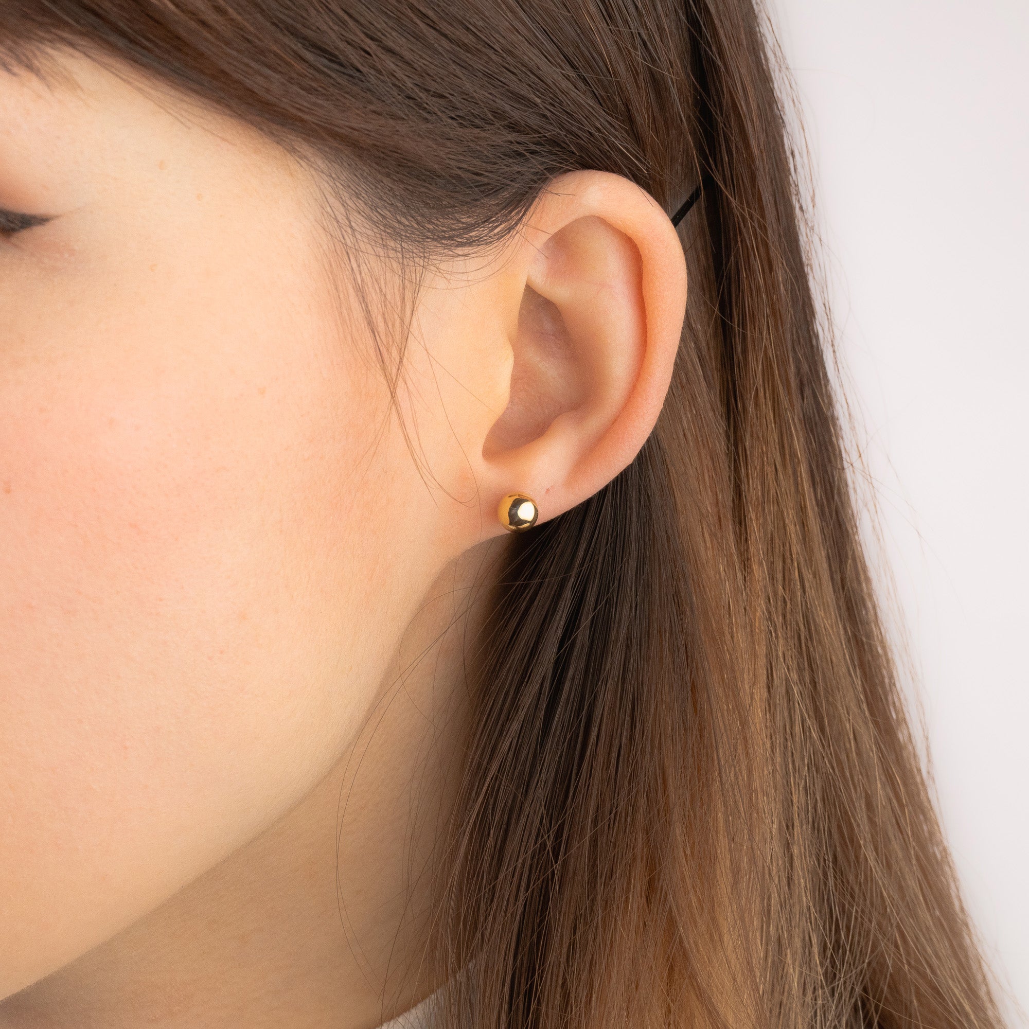 Ball Stud Earring in 10K Yellow Gold