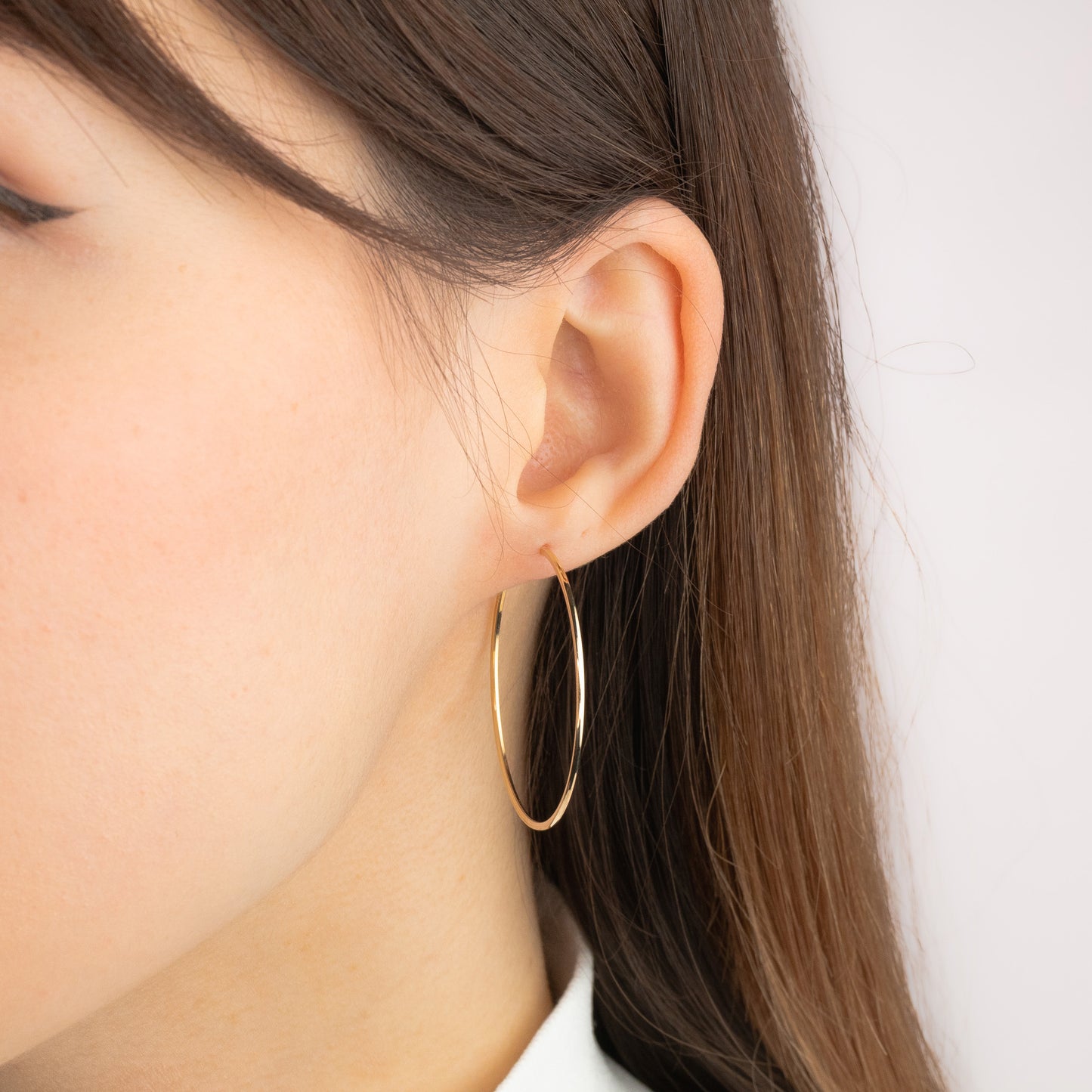 1x35mm Square Tube Sleeper in 10K Yellow Gold