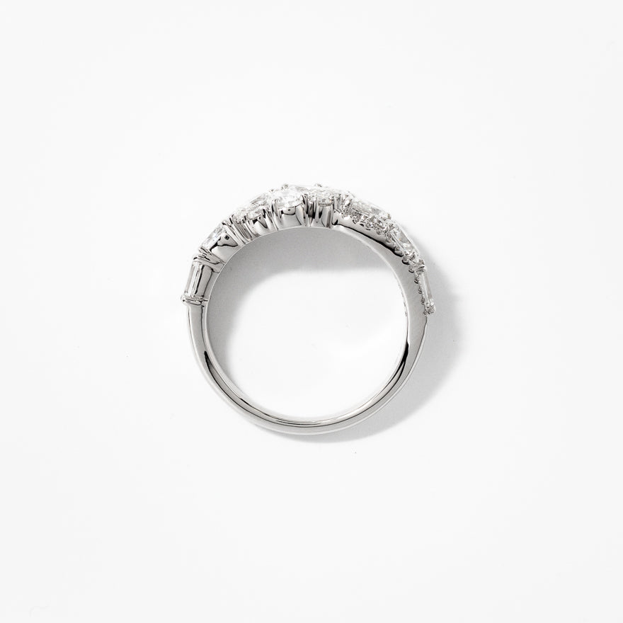 Lab Grown Diamond Cluster Ring in 14K White Gold (2.10 ct tw)