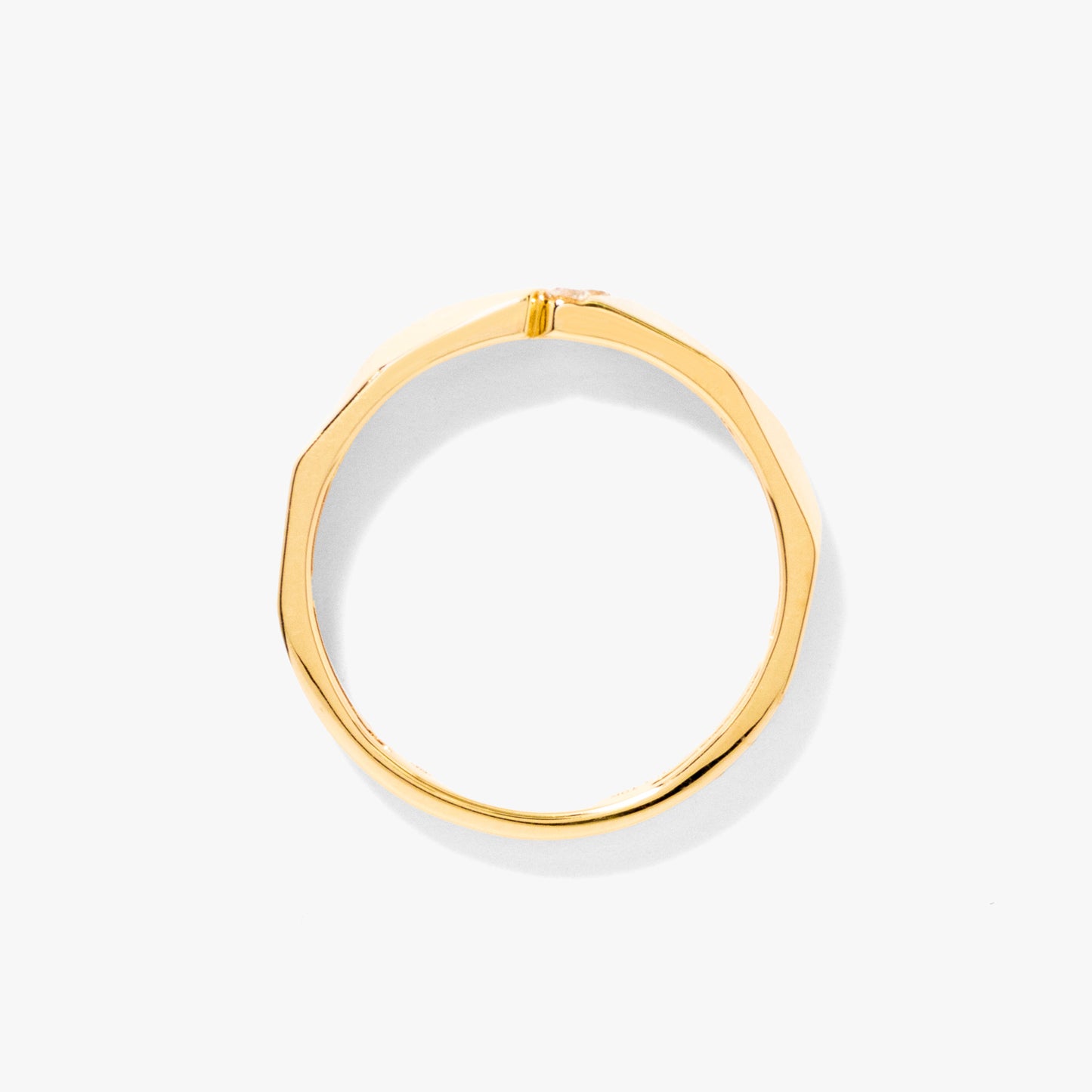 Men's Geometric Wedding Band in 10K Yellow Gold (0.06 ct tw)