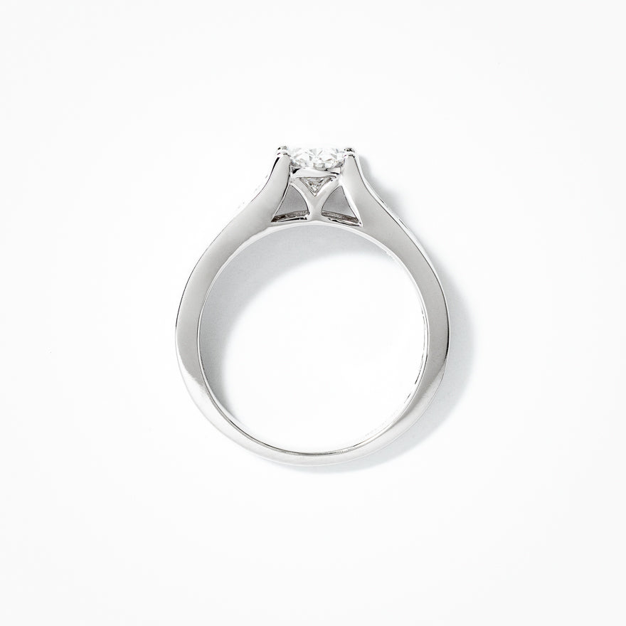 Lab Grown Oval Cut Diamond Engagement Ring in 14K White Gold (1.50 ct tw)