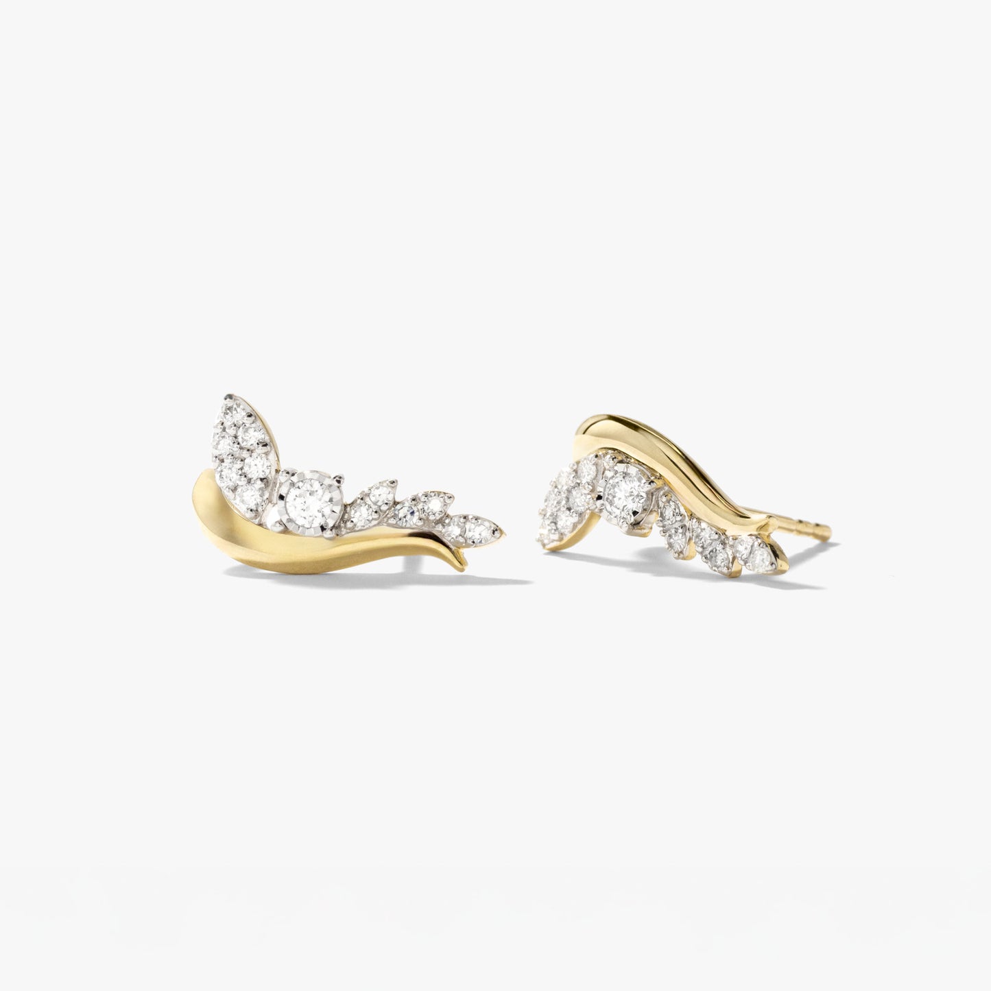 Diamond J Hook Earrings in 10K Yellow Gold (0.31 ct tw)