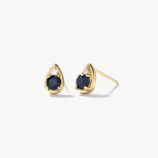 Sapphire Earrings in 10K Yellow Gold