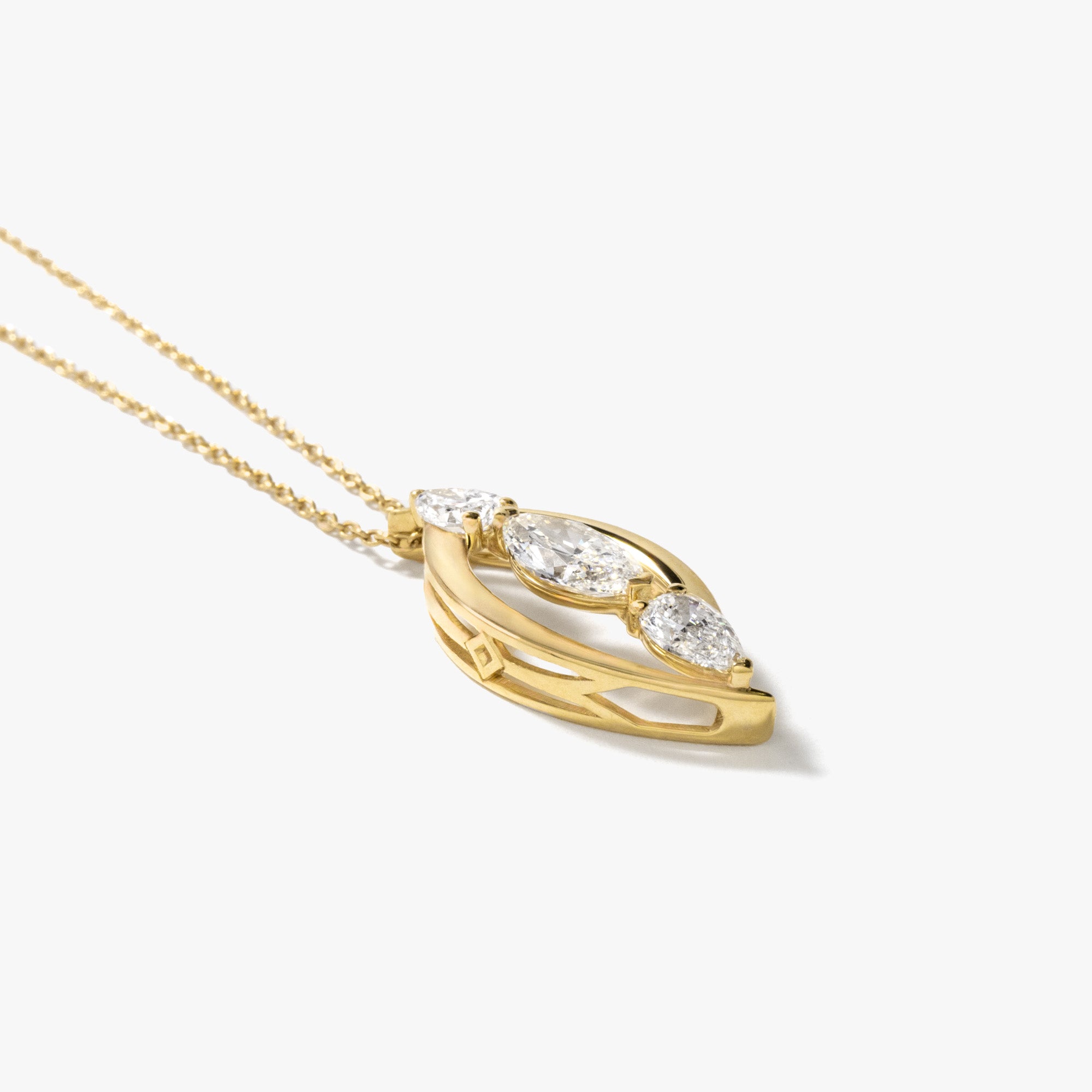 Lab Grown Diamond Necklace in 10K Yellow Gold ( 0.90 ct tw)