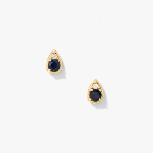 Sapphire Earrings in 10K Yellow Gold