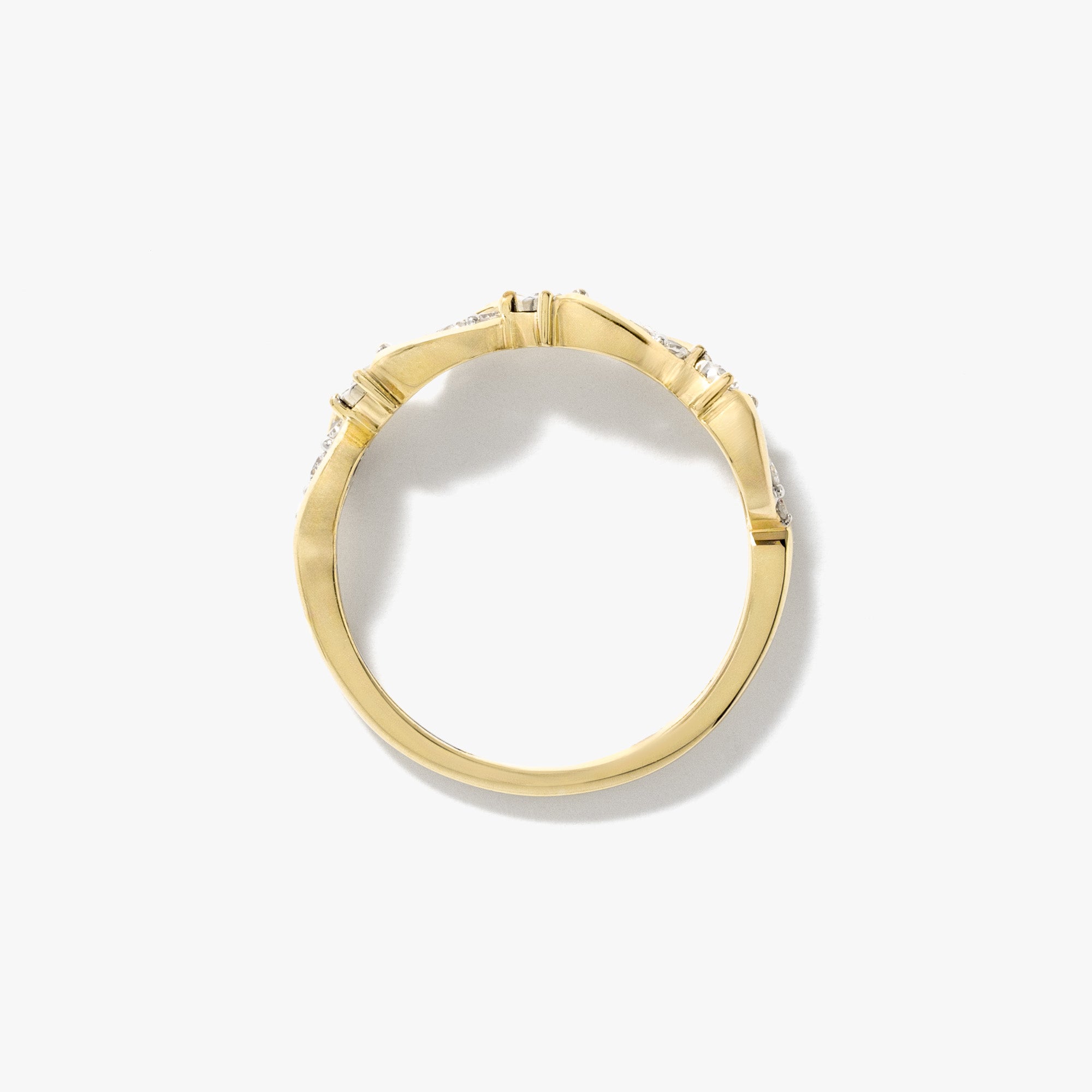 Diamond Cluster Ring in 10K Yellow and White Gold (0.23 ct tw)
