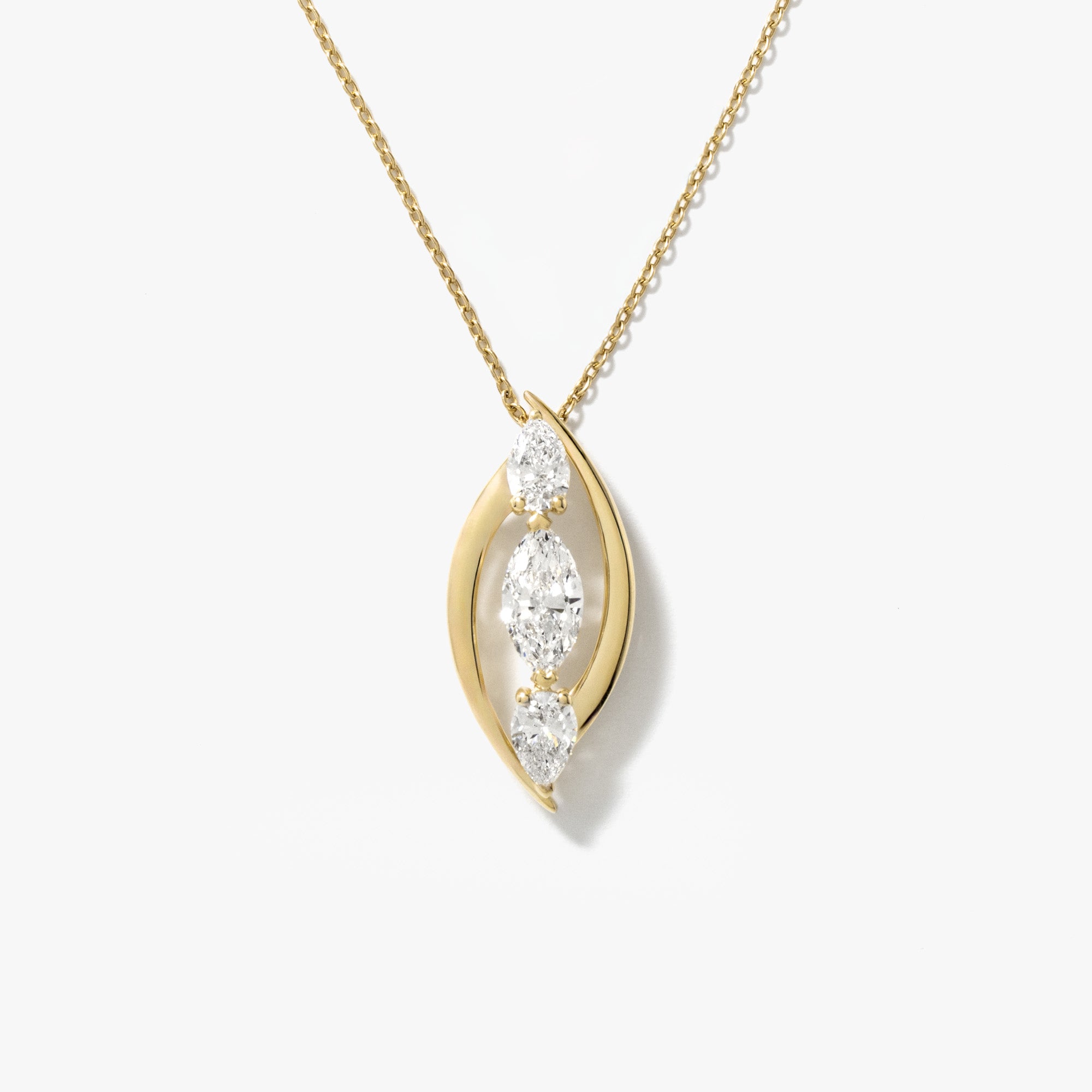 Lab Grown Diamond Necklace in 10K Yellow Gold ( 0.90 ct tw)