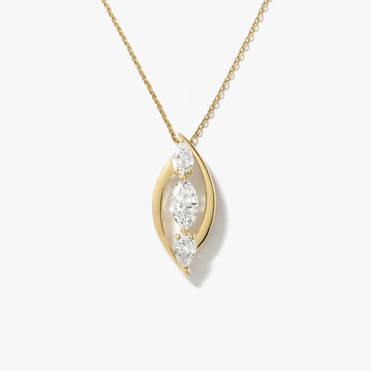 Lab Grown Diamond Necklace in 10K Yellow Gold ( 0.90 ct tw)