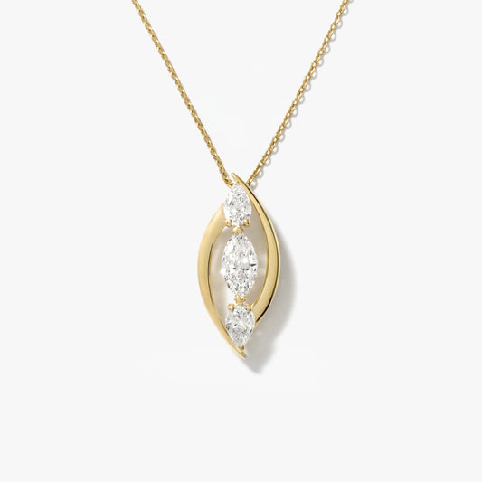 Lab Grown Diamond Necklace in 10K Yellow Gold ( 0.90 ct tw)