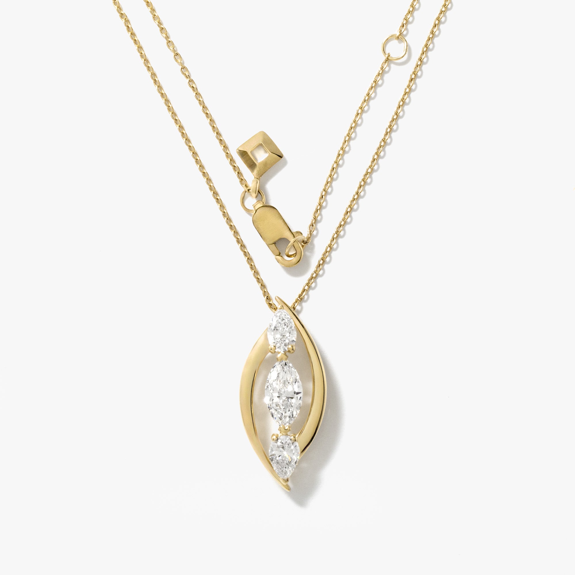 Lab Grown Diamond Necklace in 10K Yellow Gold ( 0.90 ct tw)