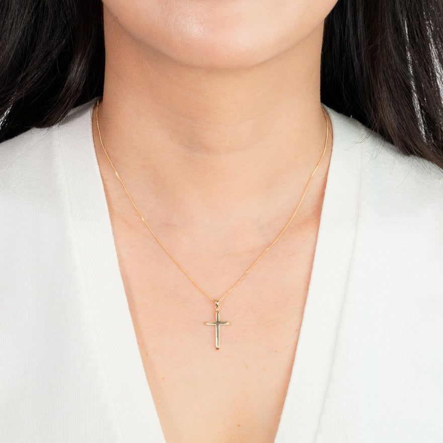 14K Yellow Gold Cross Pendant