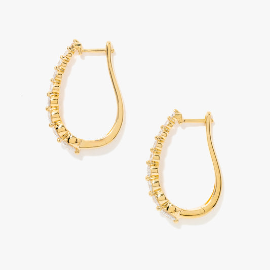 Lab Grown Diamond Hoop Earrings in 14K Yellow Gold (2.00ct tw)