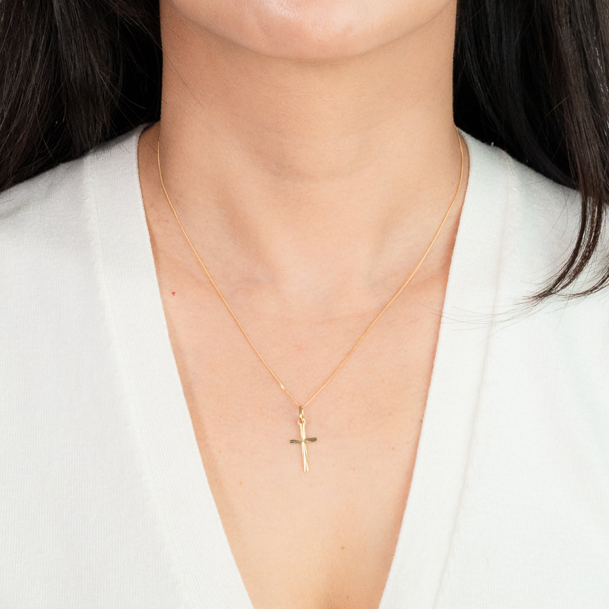 Cross Pendant in 10K Italian Yellow Gold