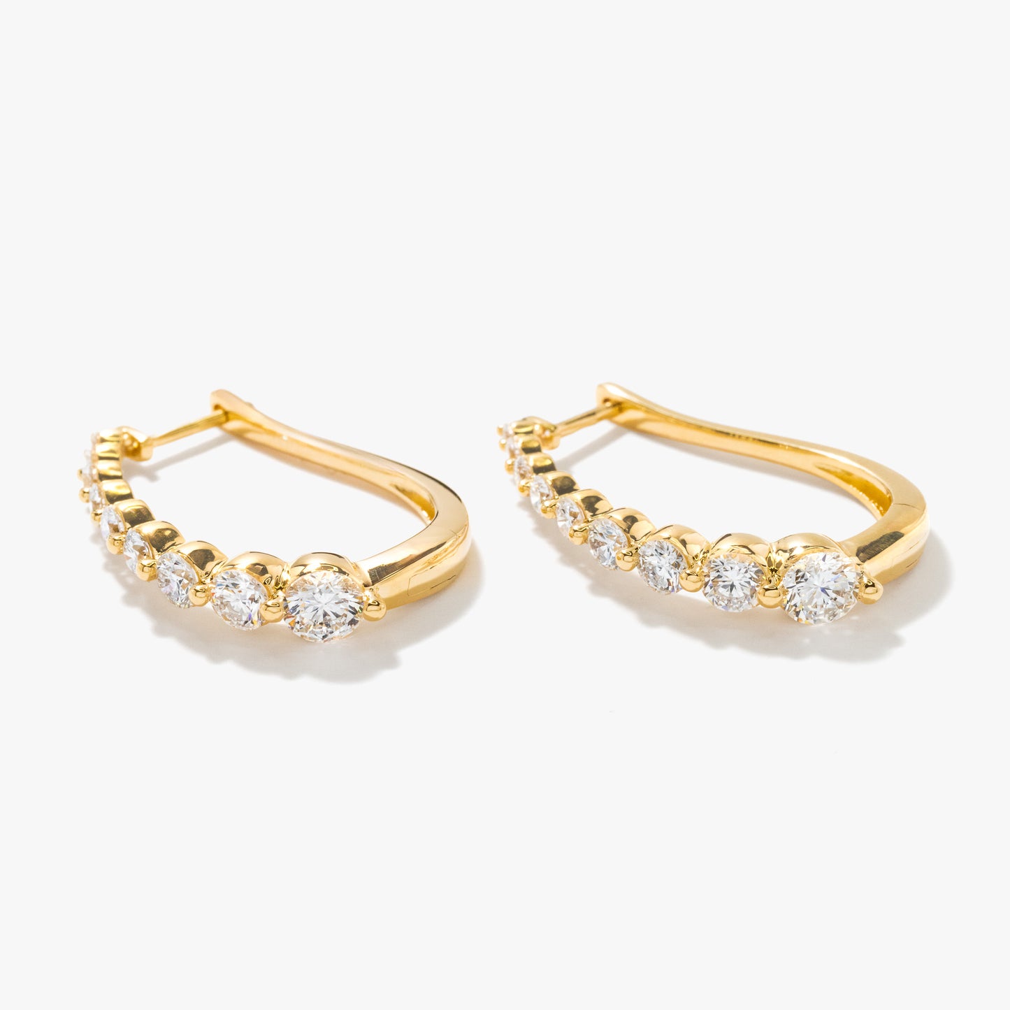 Lab Grown Diamond Hoop Earrings in 14K Yellow Gold (2.00ct tw)