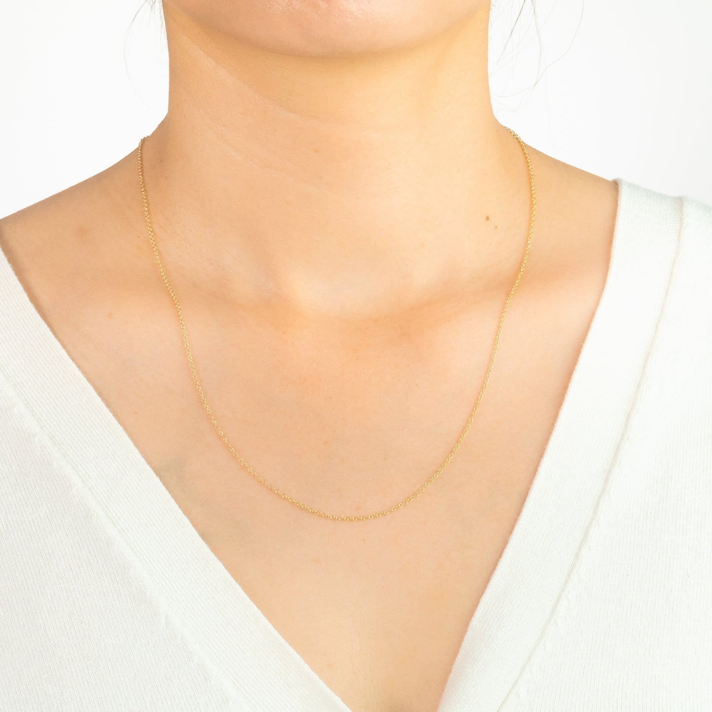 1.2mm Round Cable Chain in 14K Yellow Gold (18")