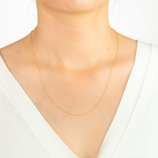 1.2mm Round Cable Chain in 14K Yellow Gold (18")