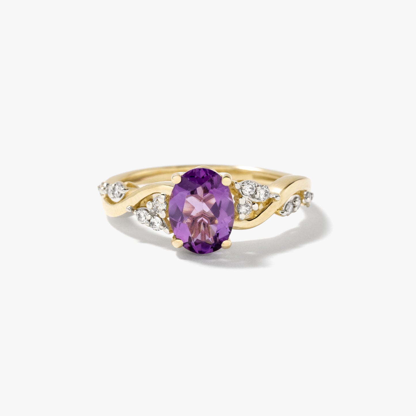 Amethyst Ring 10K Yellow Gold