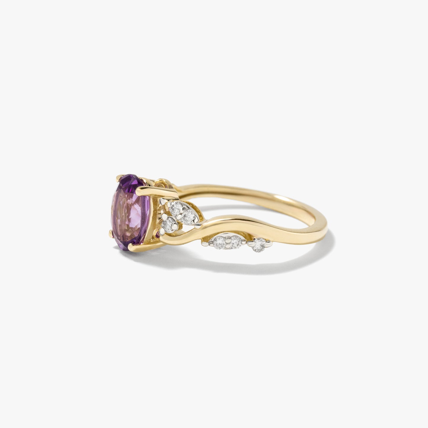 Amethyst Ring 10K Yellow Gold