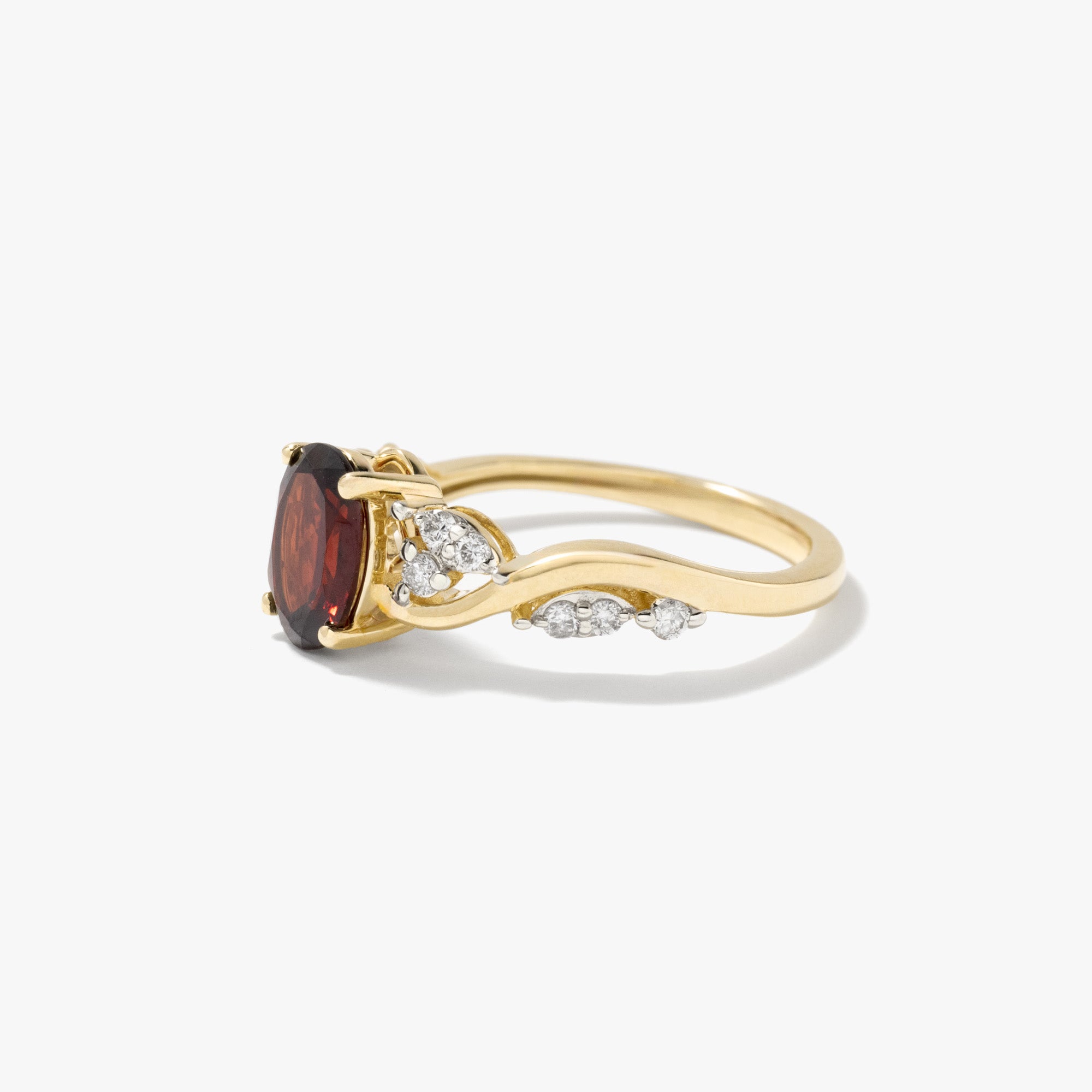 Garnet Ring 10K Yellow Gold